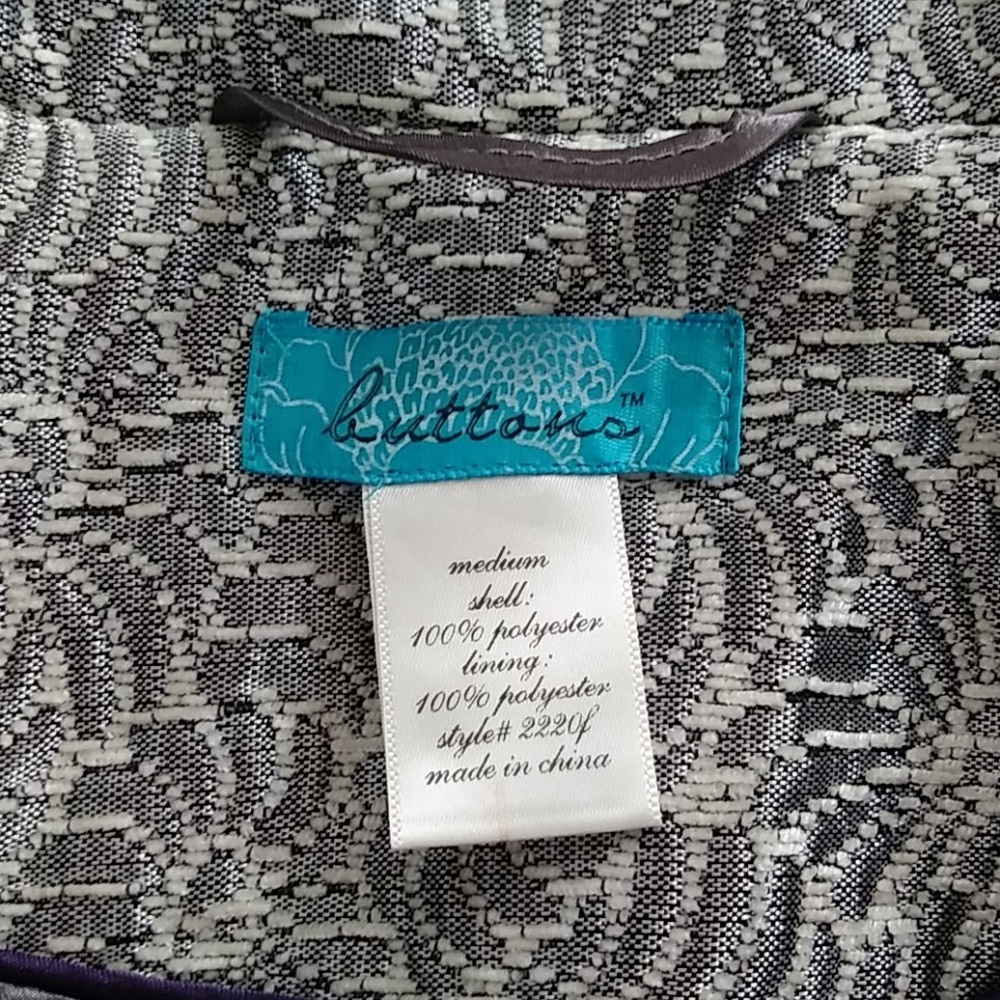 Silver Jacket - Buttons by Francesca's NWOT - Picture 12 of 15